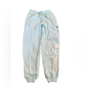 Champion Girls Light Blue Logo Jogger Sweatpants Size S